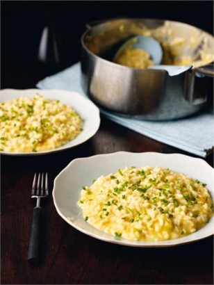 Cheddar cheese risotto