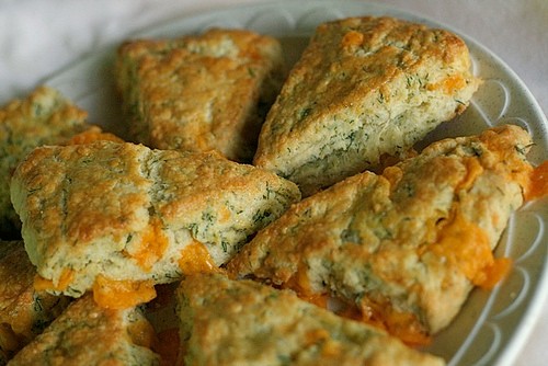 Cheddar dill scones