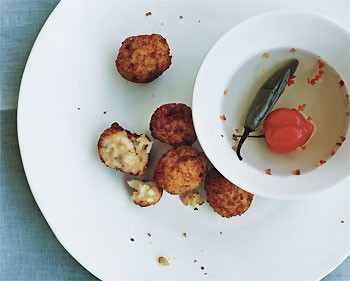 Cheddar rice fritters