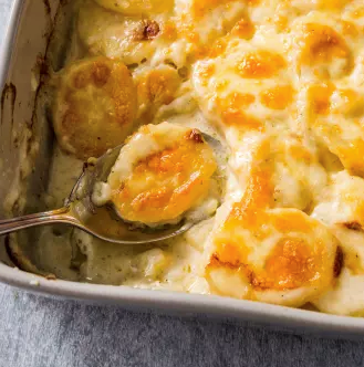 Cheddar scalloped potatoes