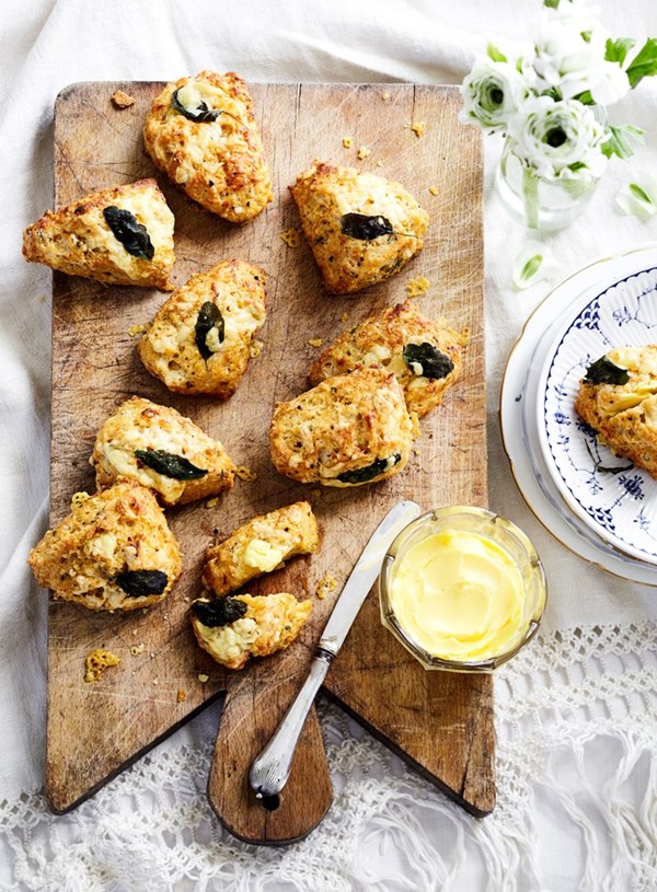 Cheddar, smoked paprika and sage scones