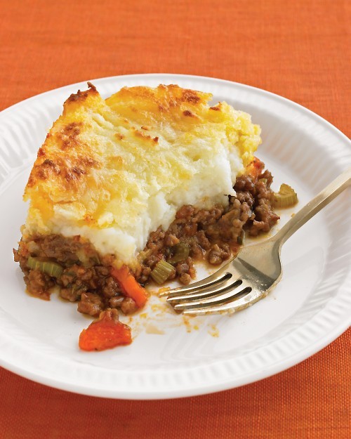 Cheddar-topped shepherd's pie