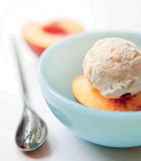 Cheeky peach ice cream