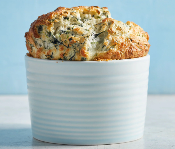 Cheese & spinach soufflés