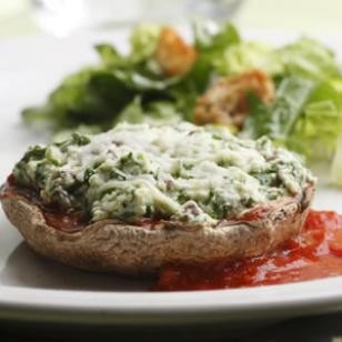Cheese-&-spinach-stuffed portobellos