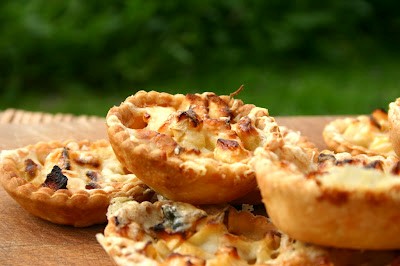 Cheese and apple tartlets