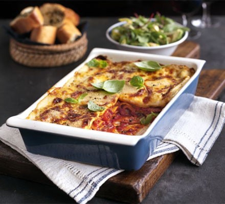Cheese and bacon lasagne