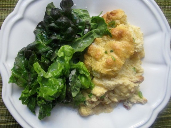 Cheese and bacon soufflé