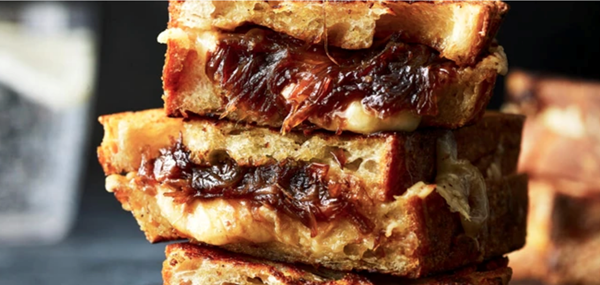 Cheese and balsamic shallot toastie