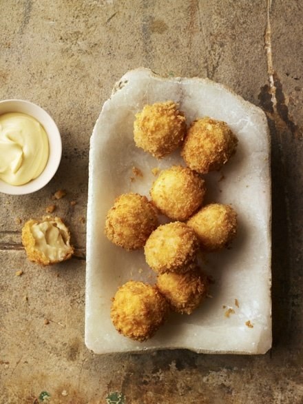 Cheese and cumin croquettes