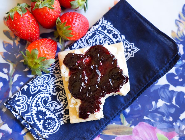 Cheese and jam breakfast squares