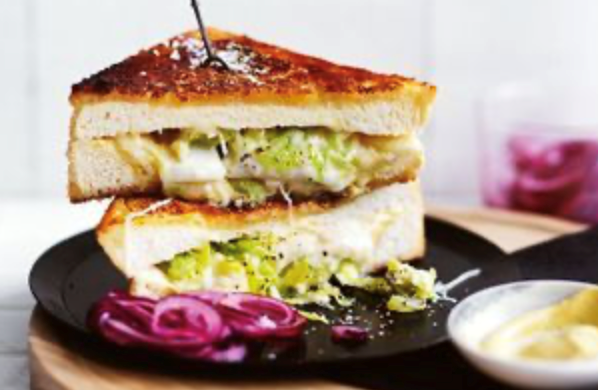 Cheese and leek toastie
