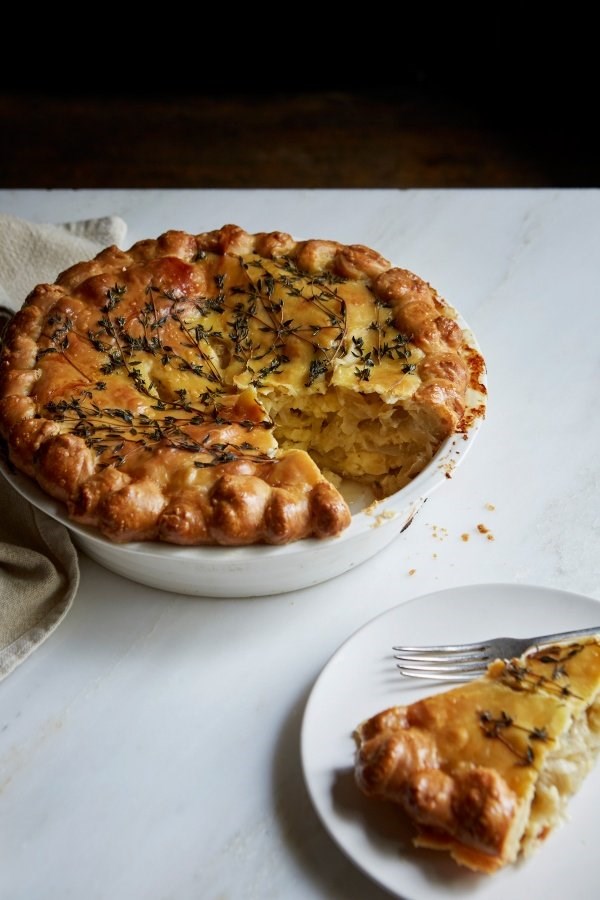 Cheese and onion pie