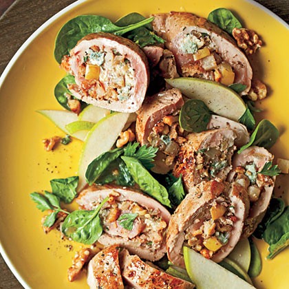 Cheese and pear pork