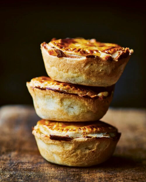 Cheese and pickle pies