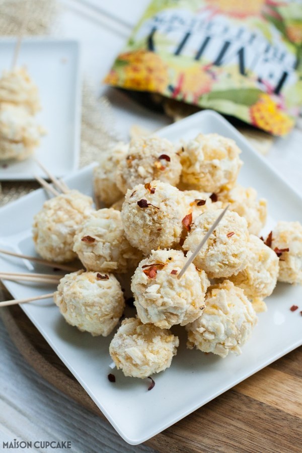 Cheese and pineapple sticks - posh version