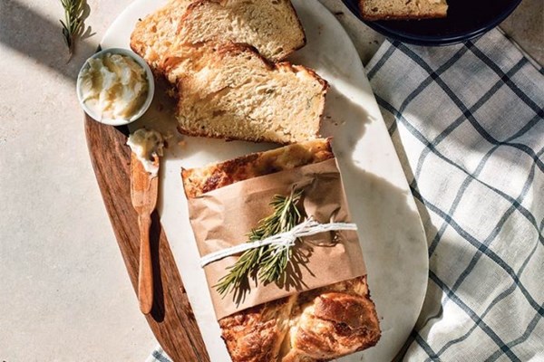 Cheese and rosemary brioche