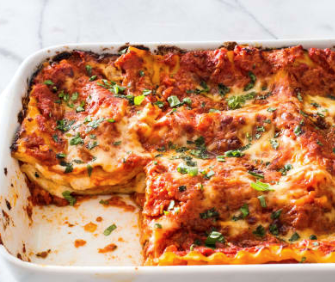Cheese and tomato lasagna