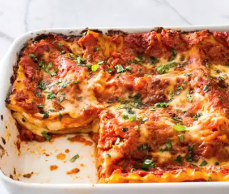 Cheese and tomato lasagna