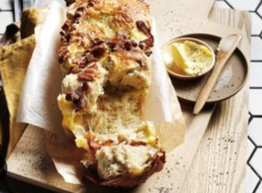 Cheese, beer and bacon pull-apart damper