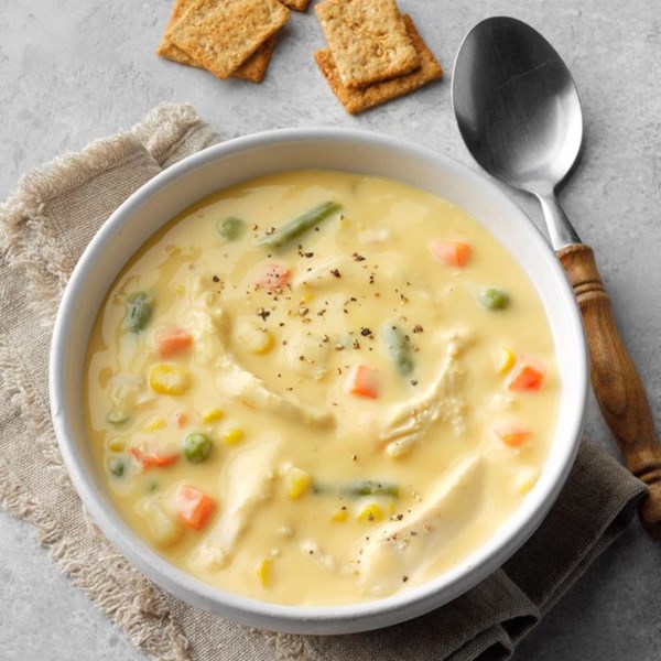 Cheese chicken soup