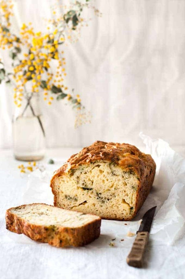 Cheese, herb & garlic quick bread (no yeast)