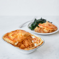 Cheese, onion and sauerkraut puff pot pies