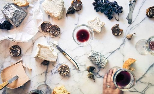 Cheese platter with home made fruit salami