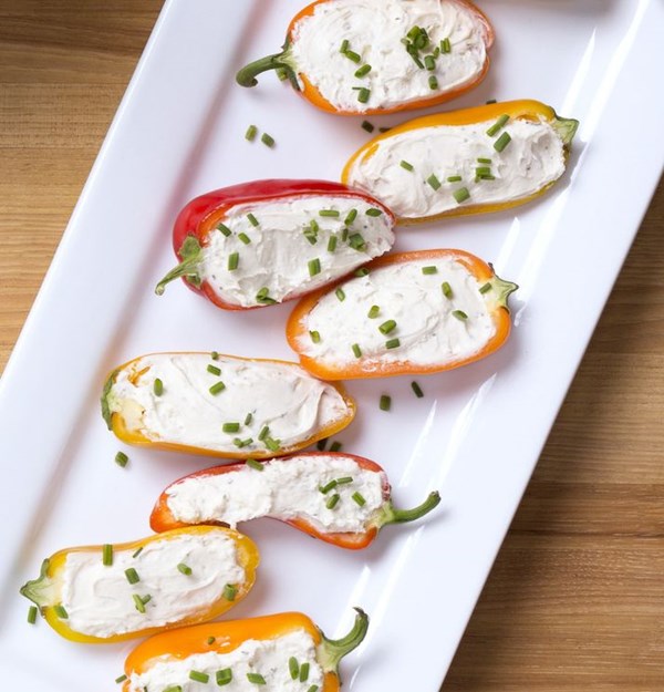 Cheese-stuffed baby peppers