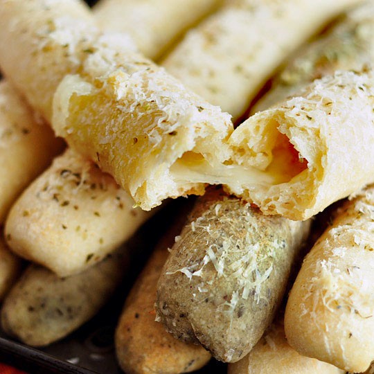 Cheese-stuffed bread sticks