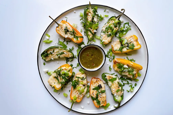 Cheese-stuffed mini peppers