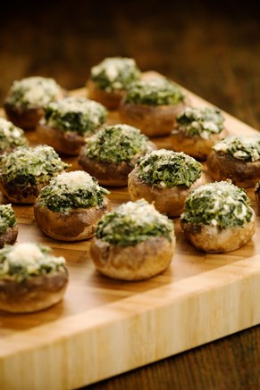 Cheese-stuffed mushrooms