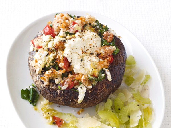 Cheese-stuffed portobellos