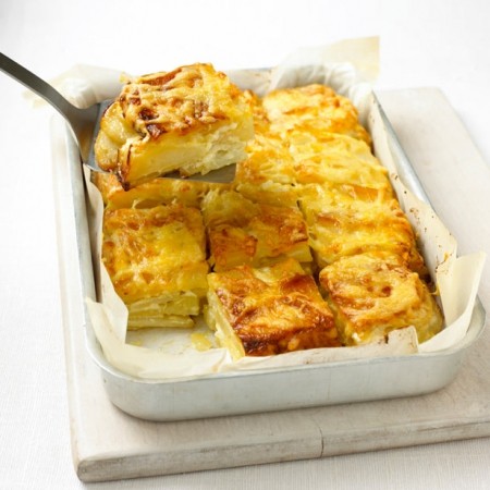 Cheese-topped Dauphinois potatoes