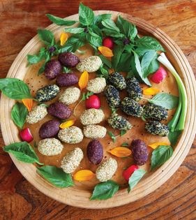 Cheese, walnut + herb balls (Qut-e Hamadani)