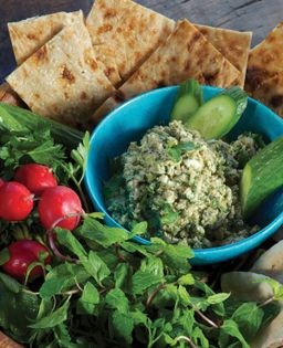 Cheese, walnut + herb spread (Doymaj)