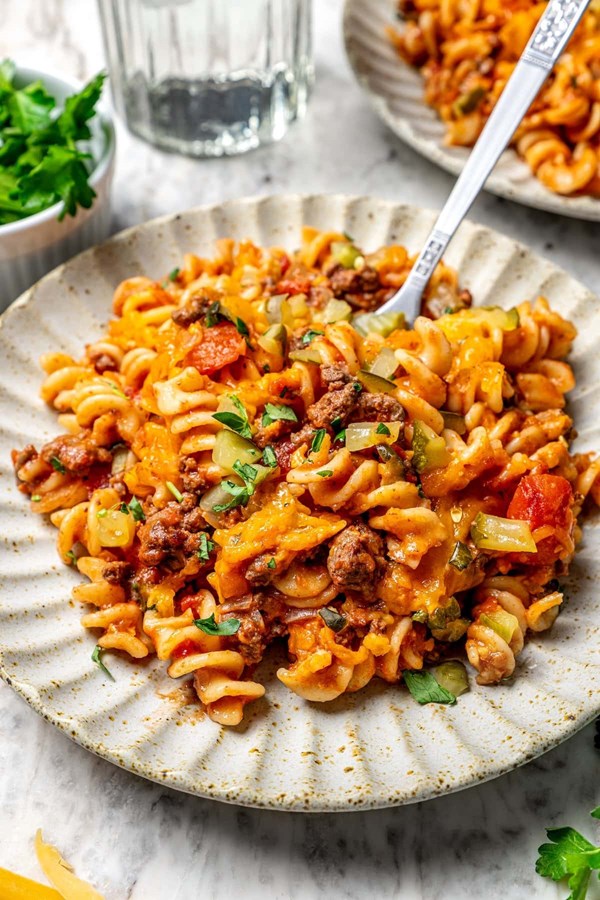 Cheeseburger casserole