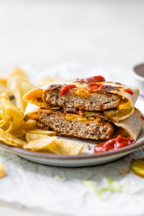 Cheeseburger crunch wrap