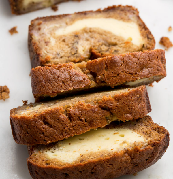 Cheesecake banana bread