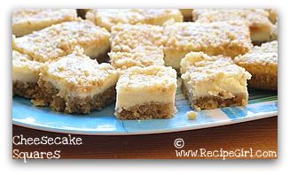 Cheesecake squares