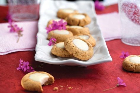 Cheesecake thumbprint cookies