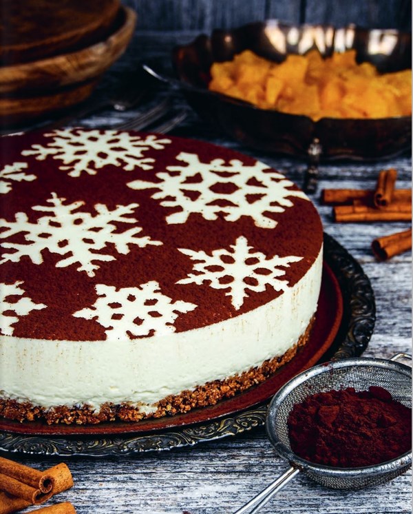 Cheesecake with cinnamon-chocolate crust