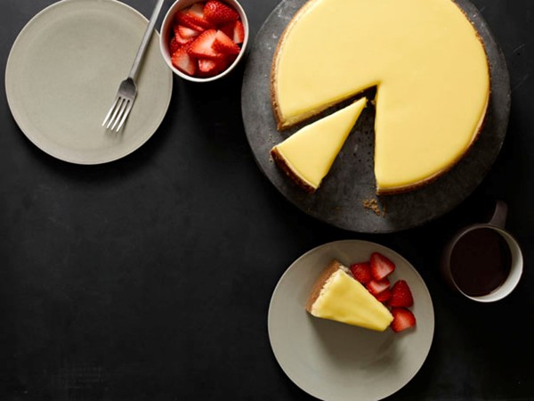 Cheesecake with Meyer lemon-ginger curd