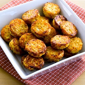 Cheesy baked cauliflower tots 