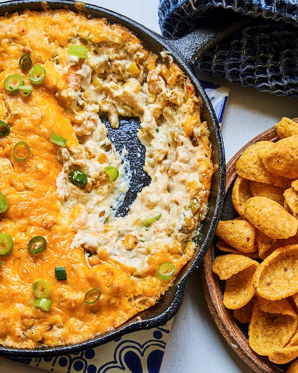 Cheesy baked corn dip