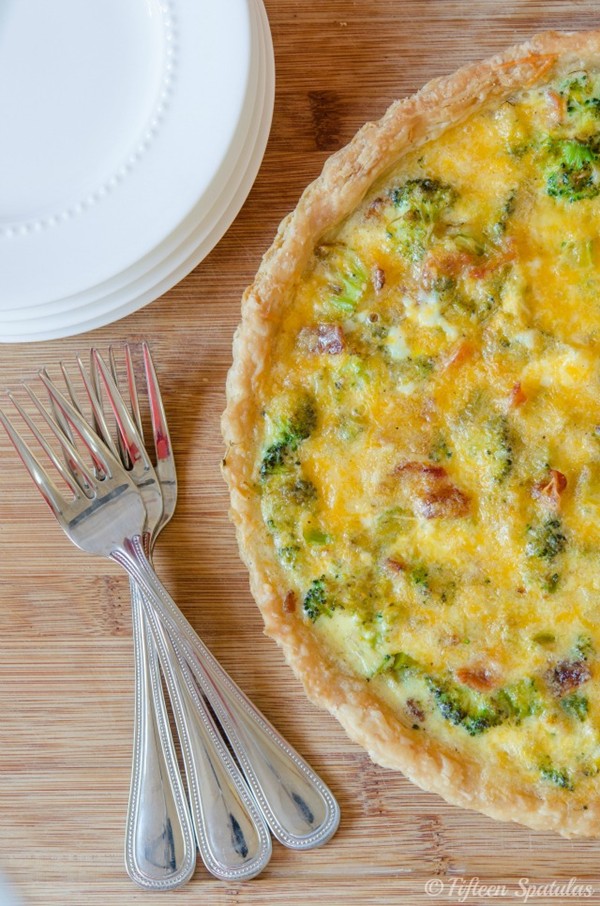 Cheesy broccoli bacon quiche recipe Eat Your Books