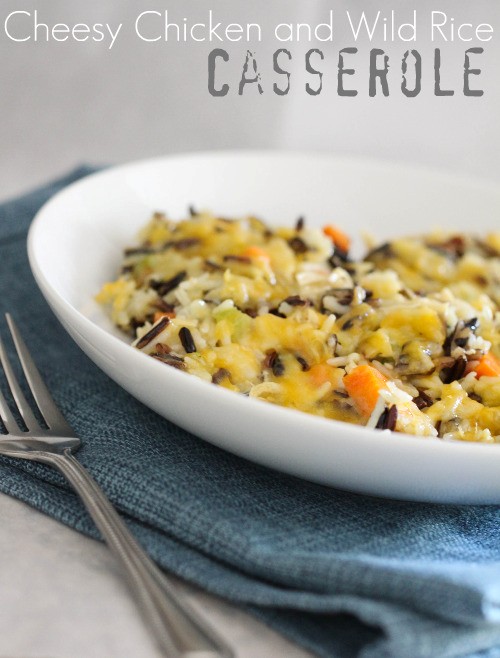 Cheesy chicken and wild rice casserole