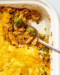 Cheesy chicken, broccoli, and rice casserole