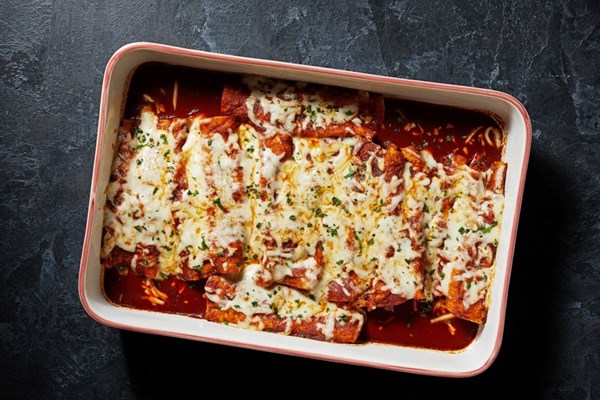 Cheesy chicken enchiladas