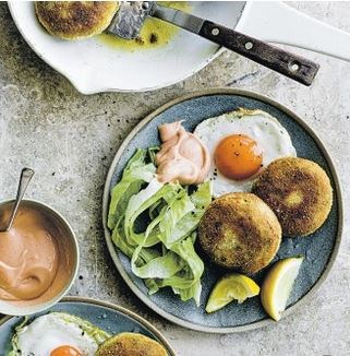 Cheesy chive fish cakes